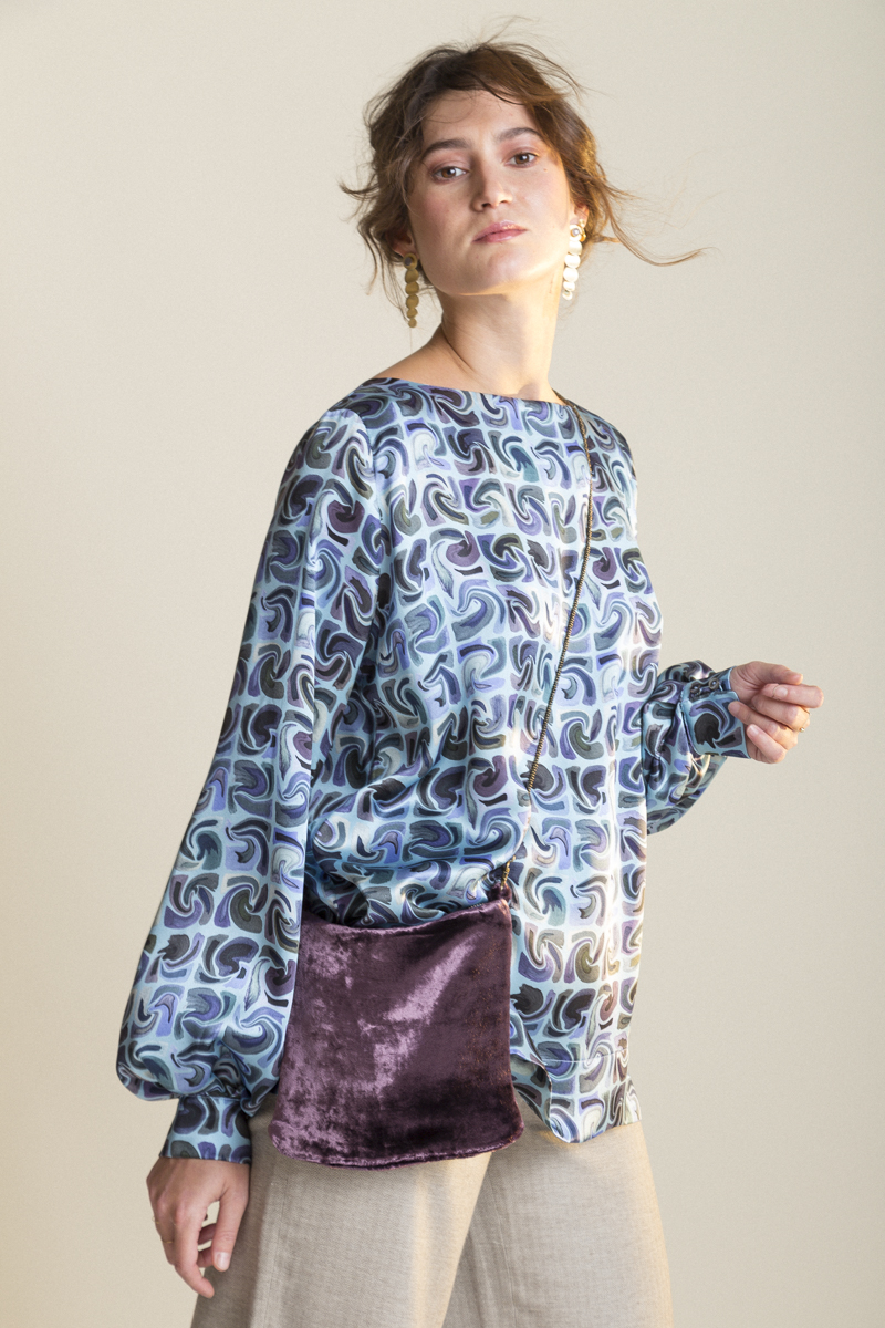 Costanza Blouse in Sky Elica