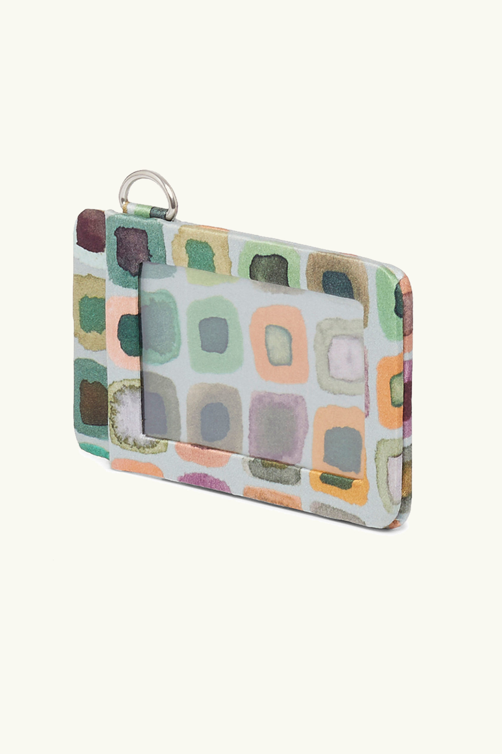 Sustainable Card Wallet in Duck Egg Mosaico