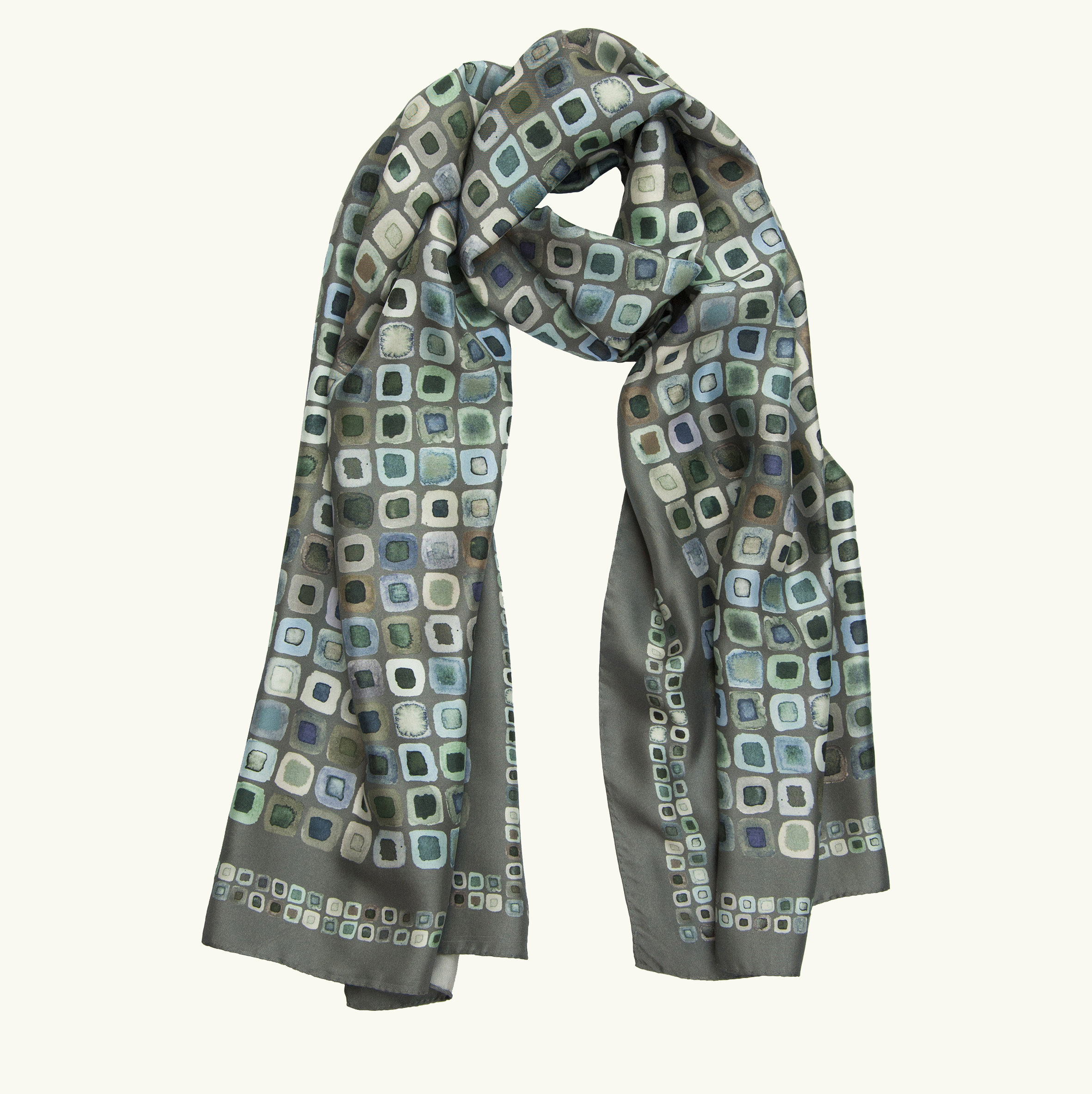 Siena Scarf in Sea Grass Mosaico