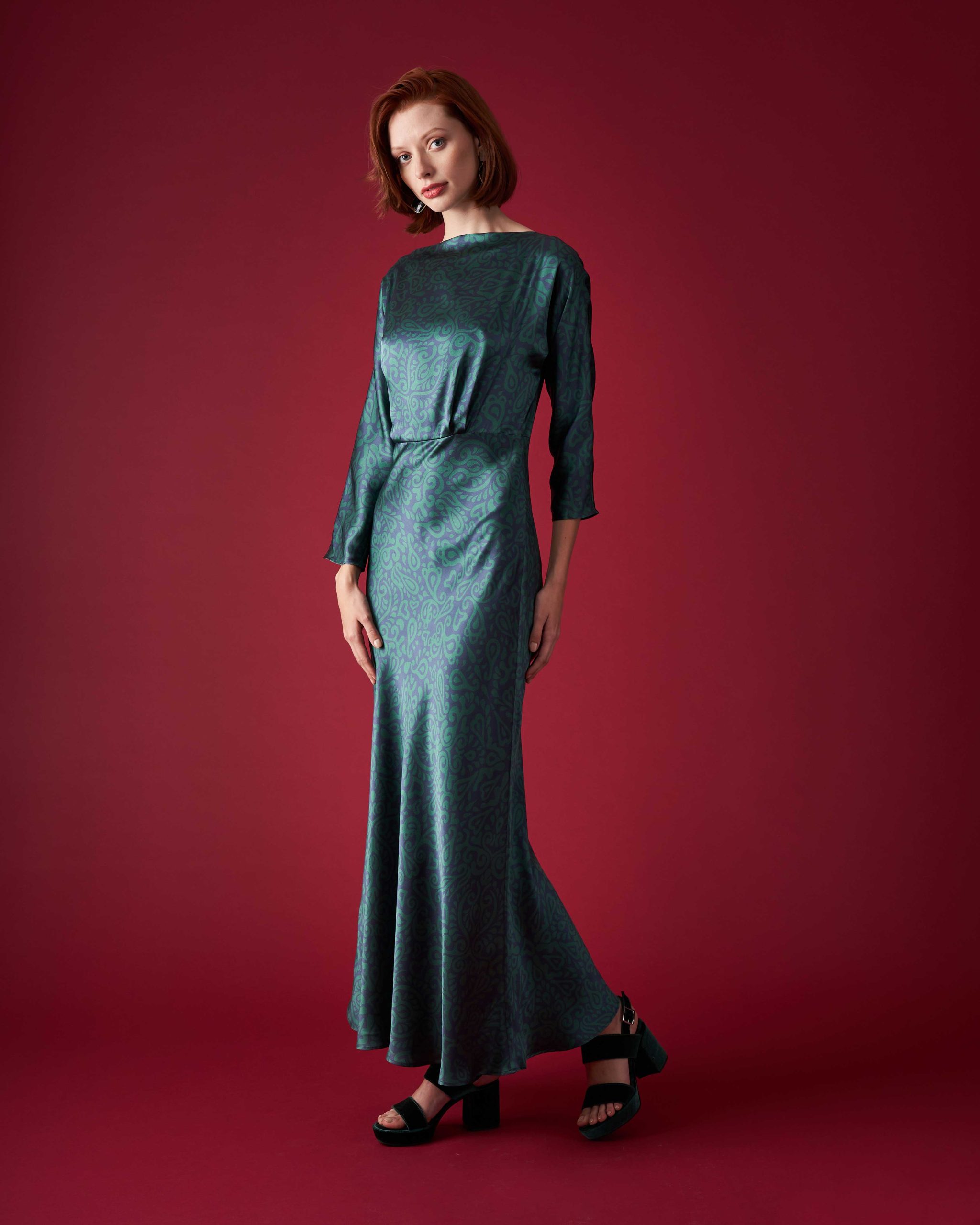 Caroline Maxi Dress in Cypress Casablanca