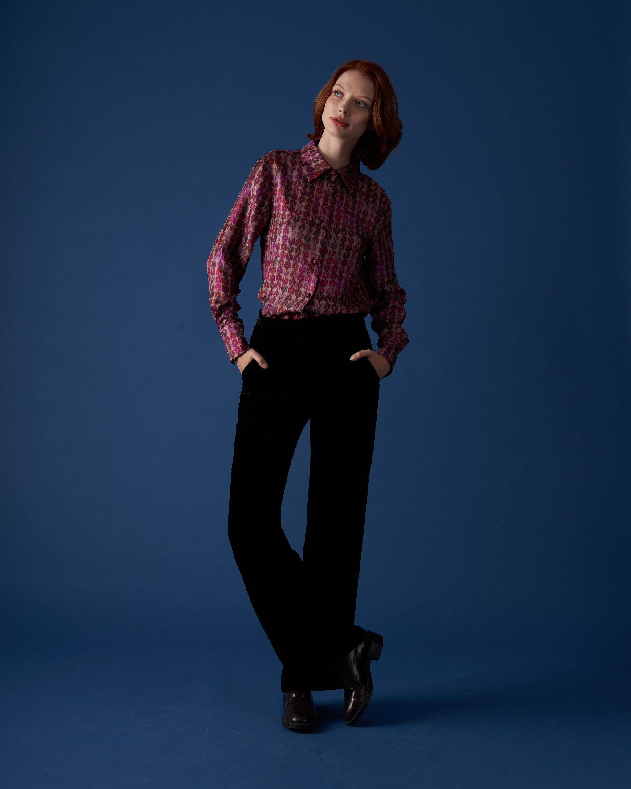 Kerry Velvet Trousers in Black