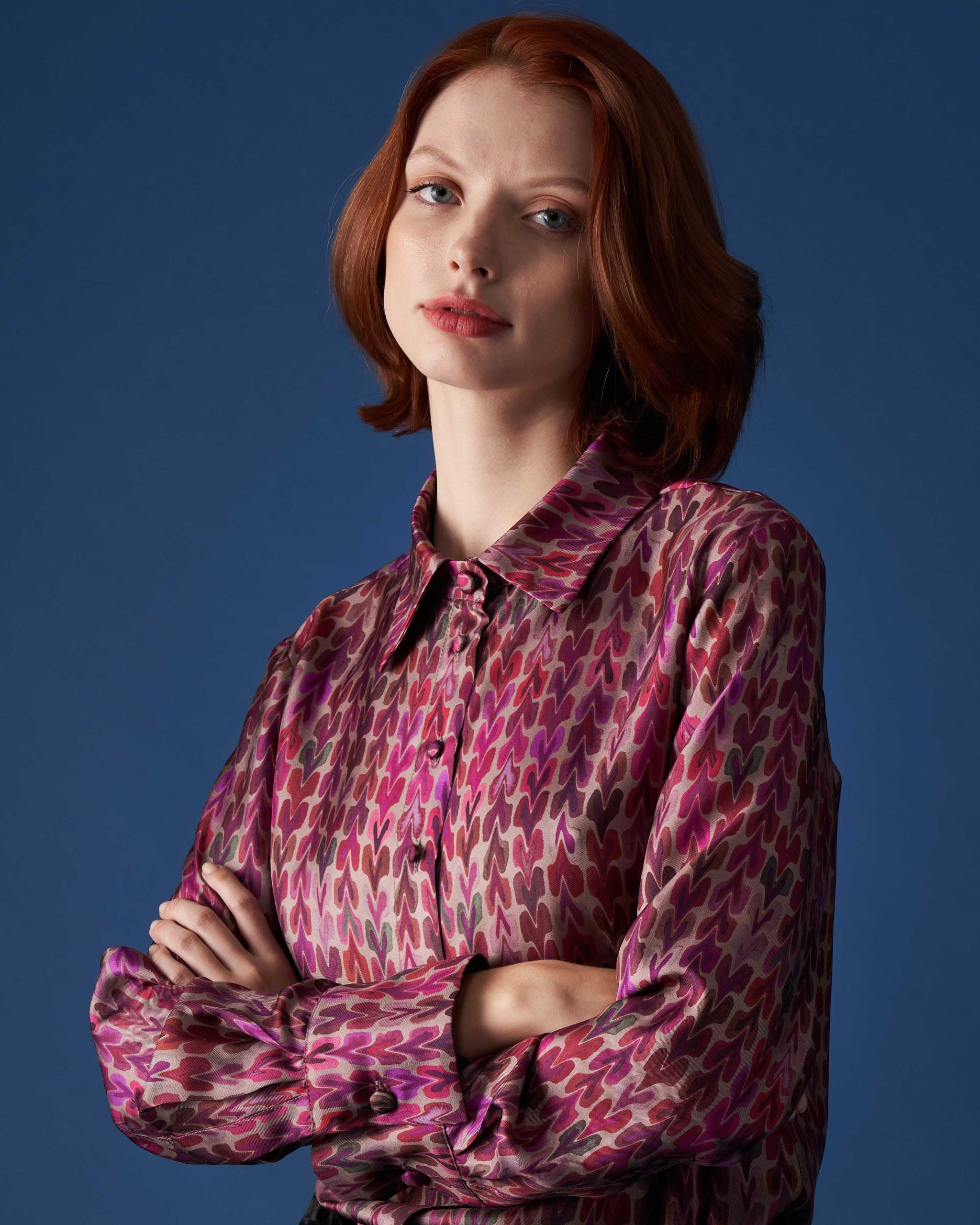 Nina Shirt in Fuschia Frecce